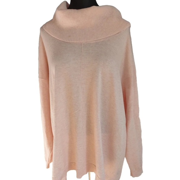 Verve Ami Size 1X Light Pink Knit Pullover Sweater - Picture 1 of 8